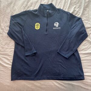 Adidas Nashville SC MLS Soccer 2XL 1/4 Zip Long Sleeve Pullover Men